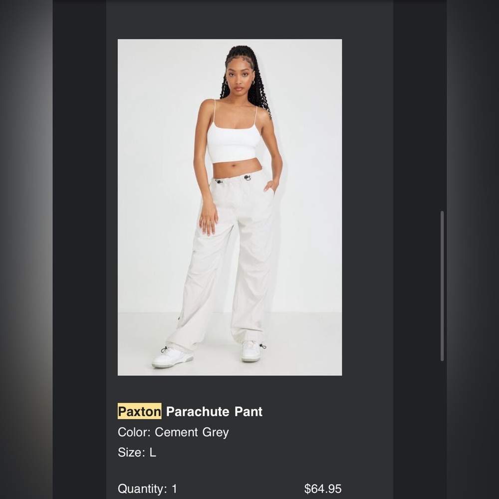 NWT Garage Paxton Parachute Pants - Picture 2 of 4